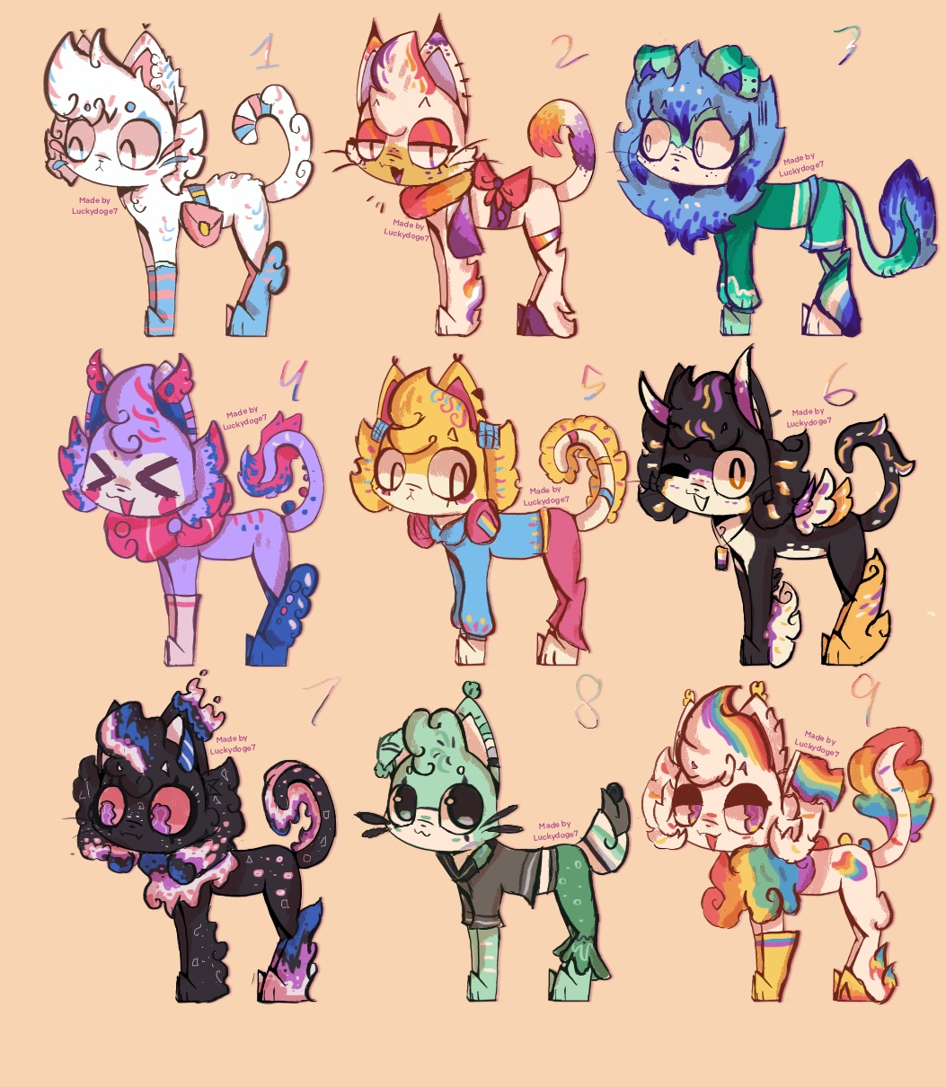 Pride Kittys Gachapon (1/9) (OPEN)