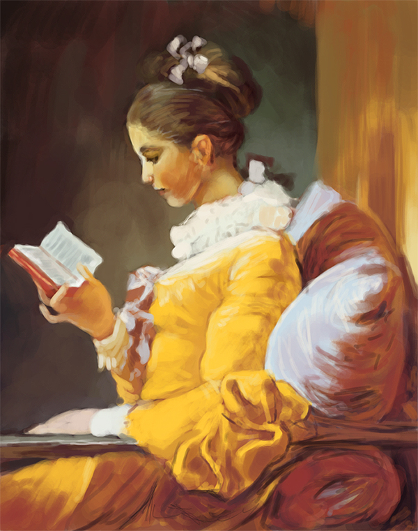 A Young Girl Reading