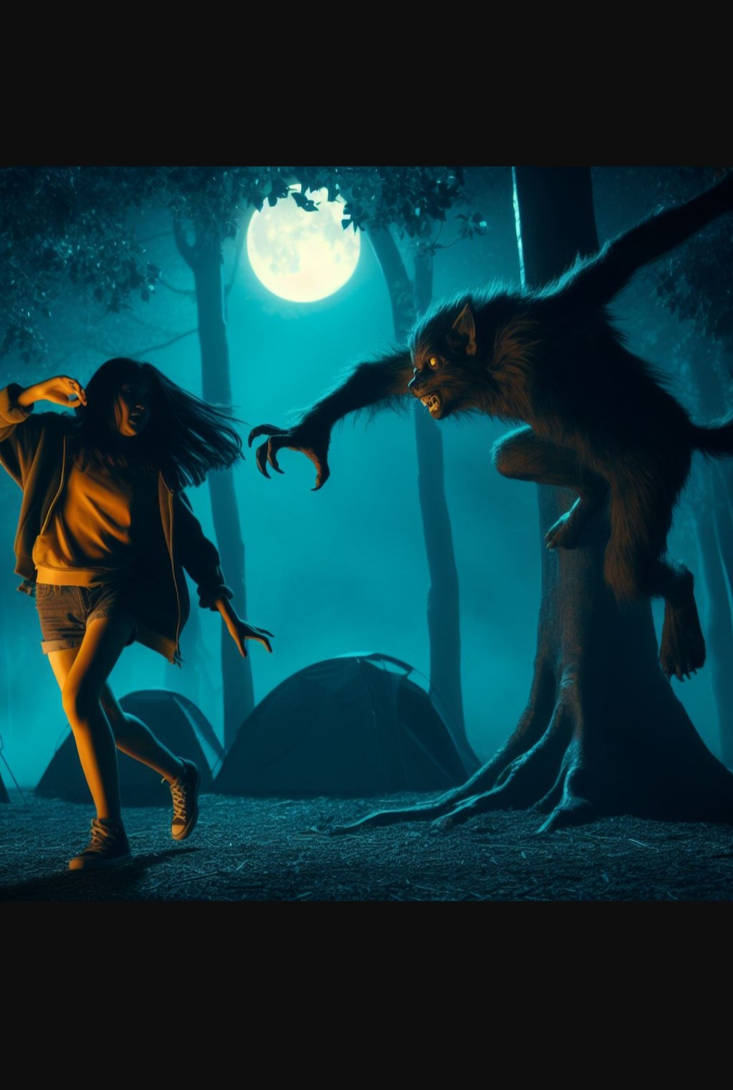 Werewolf Scampering Werewolf at the camp by diolu2 on DeviantArt