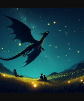 Dragon peaceful night flight