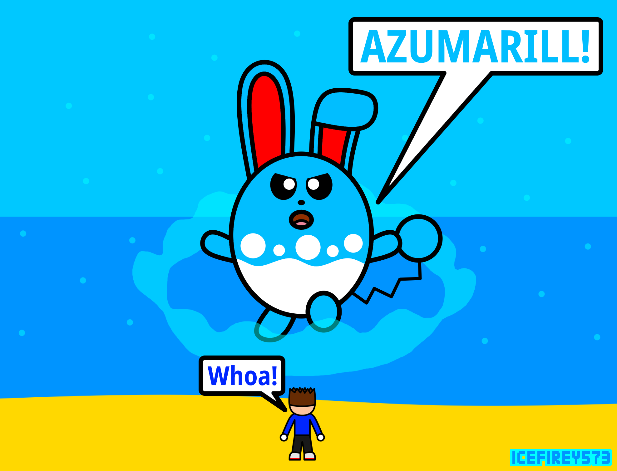 A huge Azumarill appeared! by IceFirey573 on DeviantArt