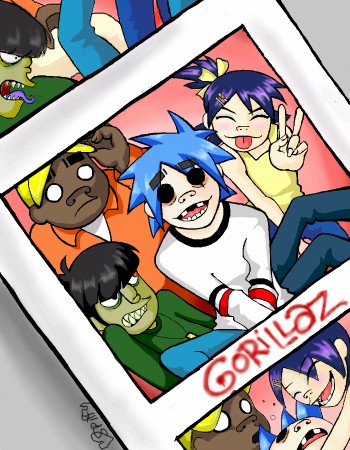 Gorillaz in teh Photo Booth