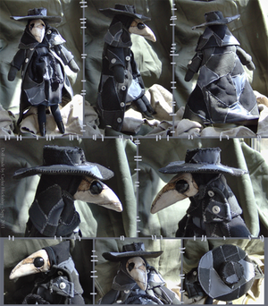 Patchwork Plague Doctor Doll