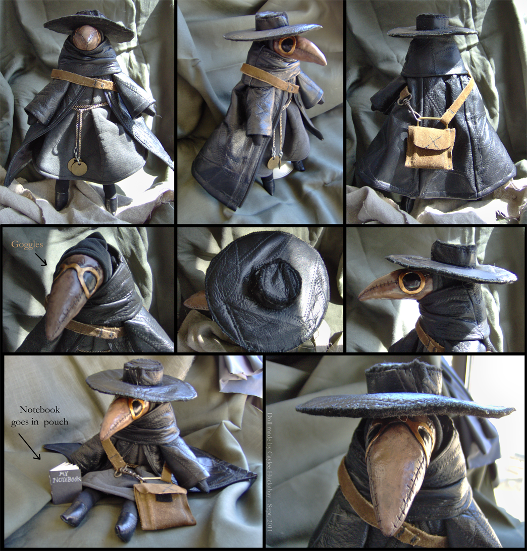 Leather Plague Doctor Doll