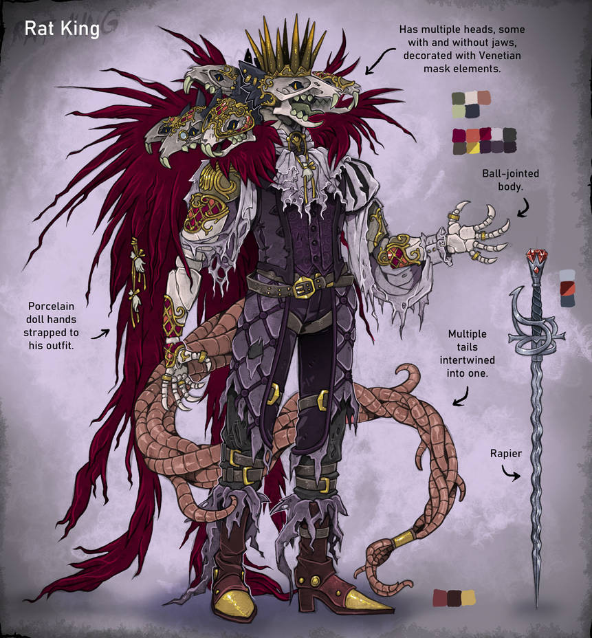 Rat King Ref Sheet by bezzalair on DeviantArt