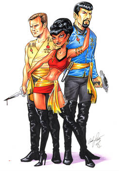 Imperial Kirk Uhura and Spock