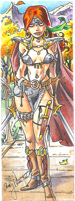 Red Sonja puzzle sketchcards