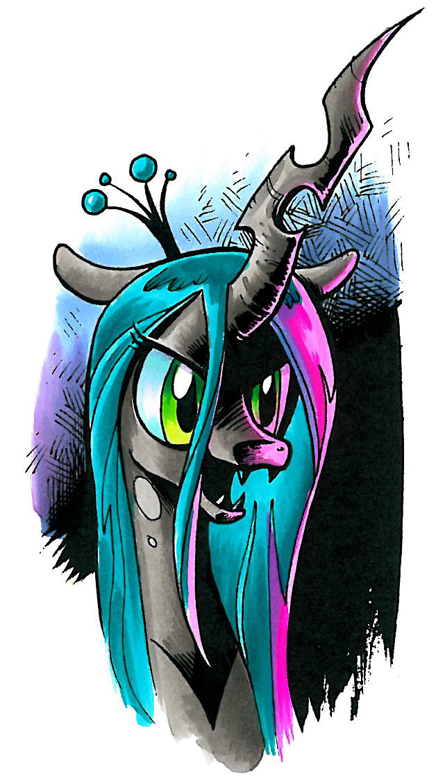 Changeling Chrysalis marker sketch, My Little Pony