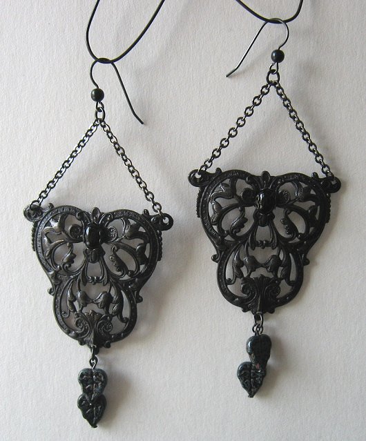 Dark Filigree Earrings