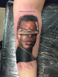 Geordi LaForge portrait tattoo