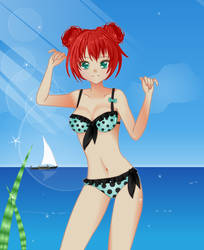 Anime Summer girl dress up game - Mizuki