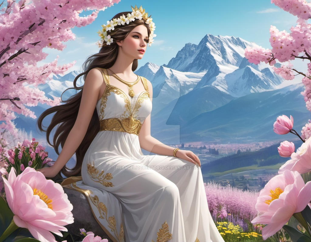 Spring Deity Persephone Goddess Of Spring Portrait by TheAngelicCreator28 on DeviantArt