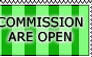 Commission Open stamp