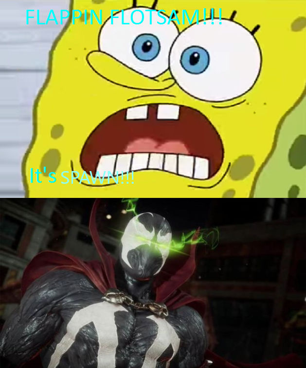 Spawn Scares Spongebob by xxyellowdrakkenxx on DeviantArt