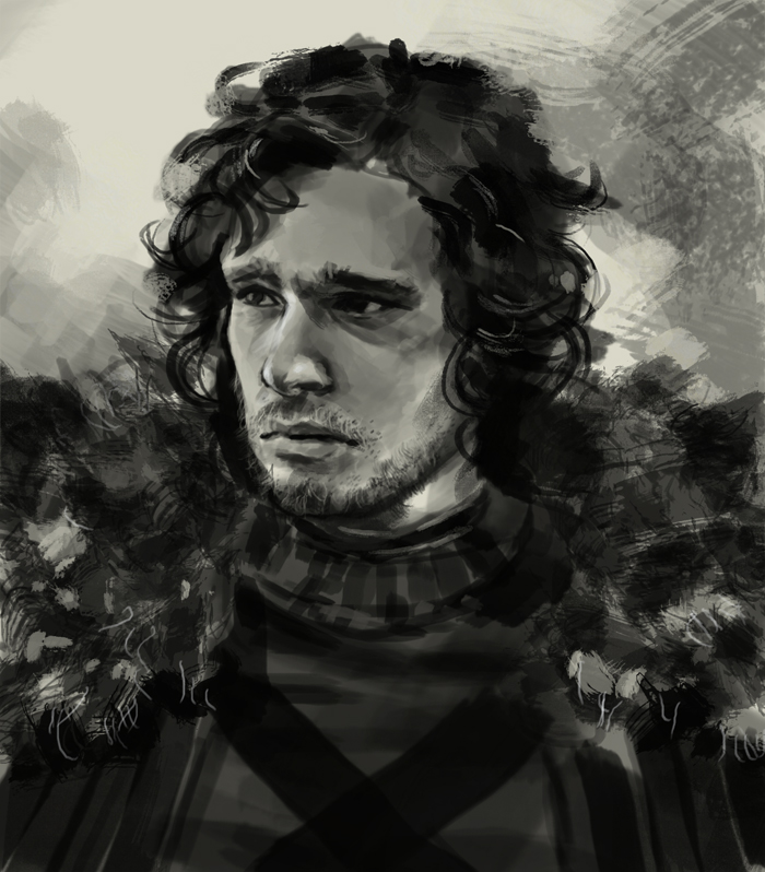 Jon Snow Game of Thrones drawing