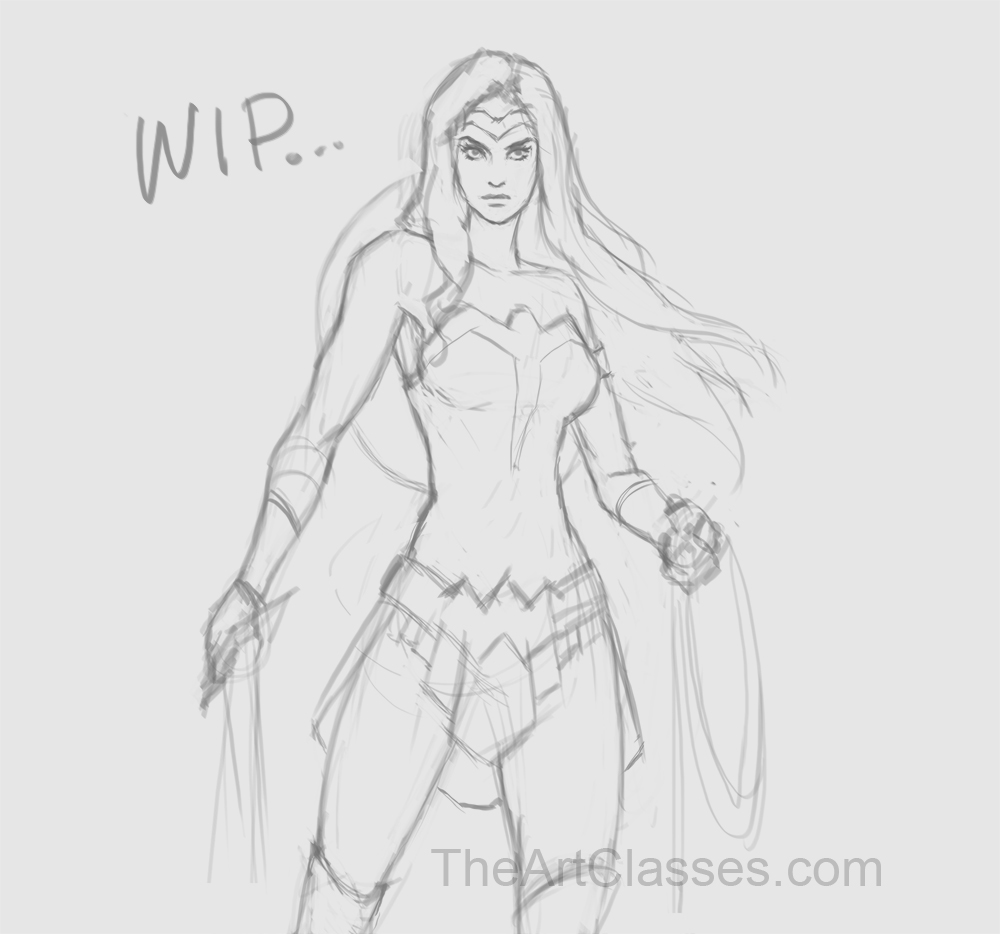 Daily sketch 130 Wonder woman