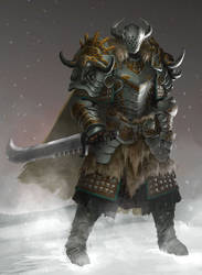 Long winter knight character design