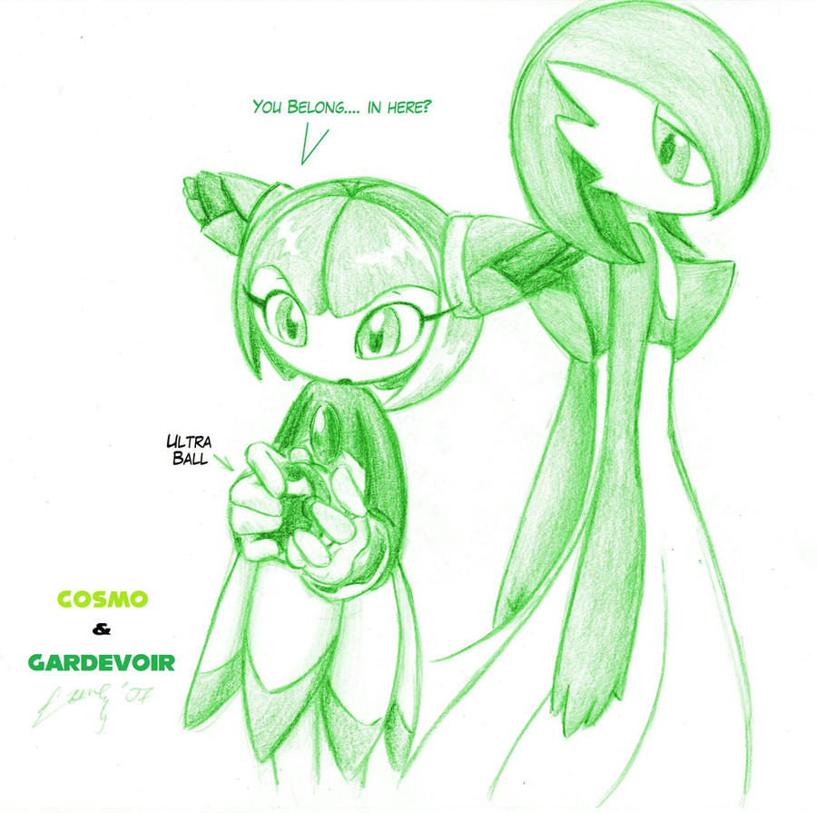 Cosmo and Gardevoir- Pokeball?