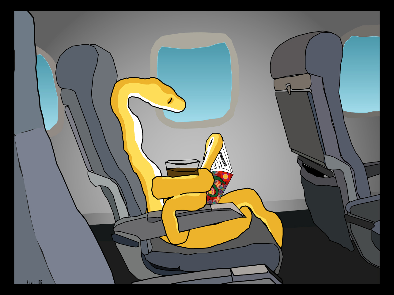 Snake on a plane