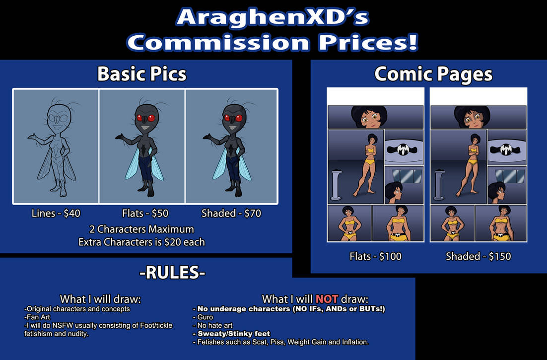Commission Price Sheet - CLOSED