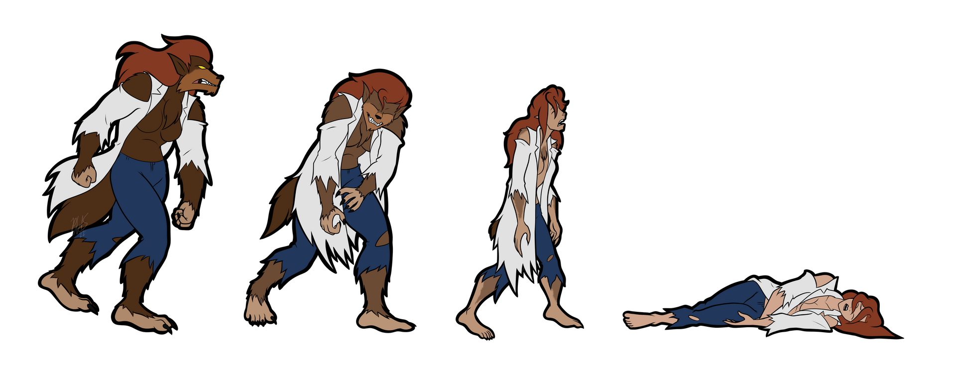 Wolf Reverse Split -COM- the Wolf Reverts by AraghenXD on DeviantArt