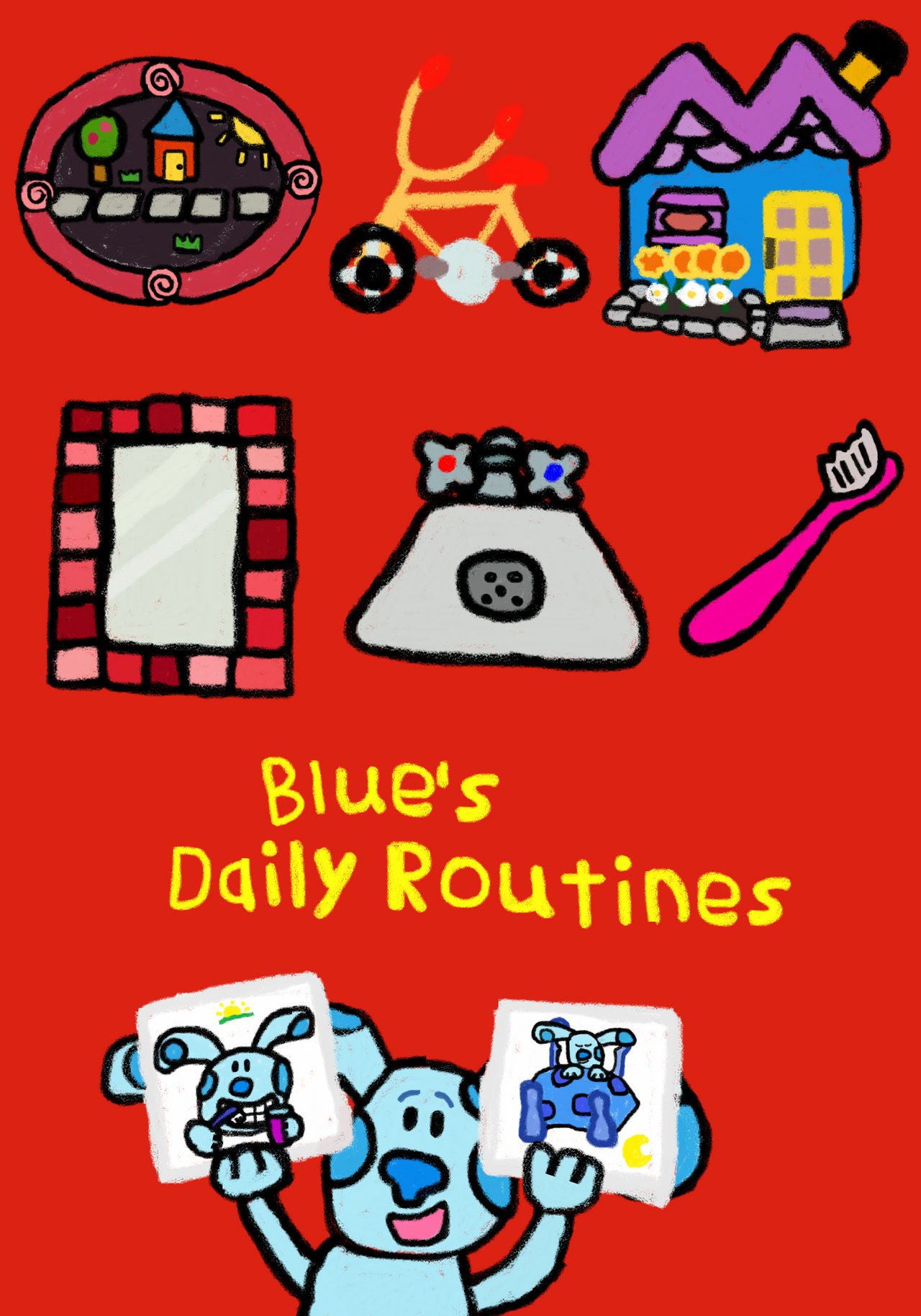 Daily Routine Blue Blue's Daily Routines VHS by Alexanderbex on DeviantArt