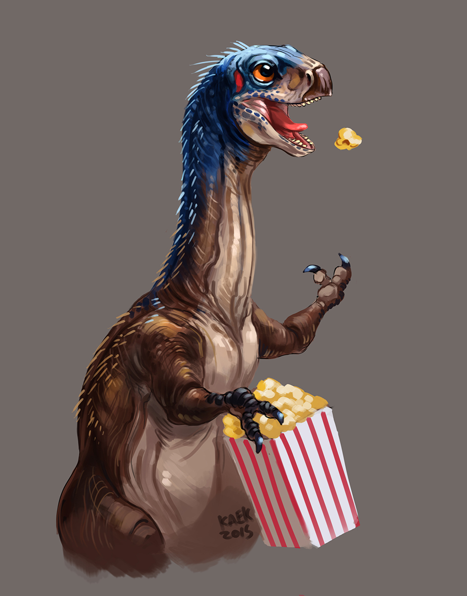 Chilesaurus watching movies