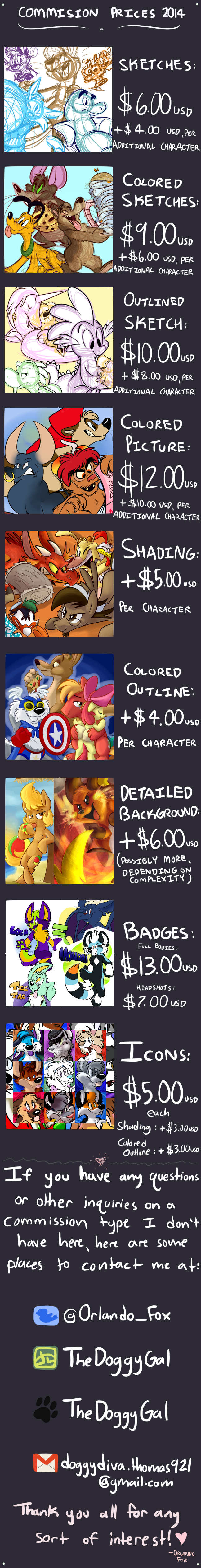 Commission Price List