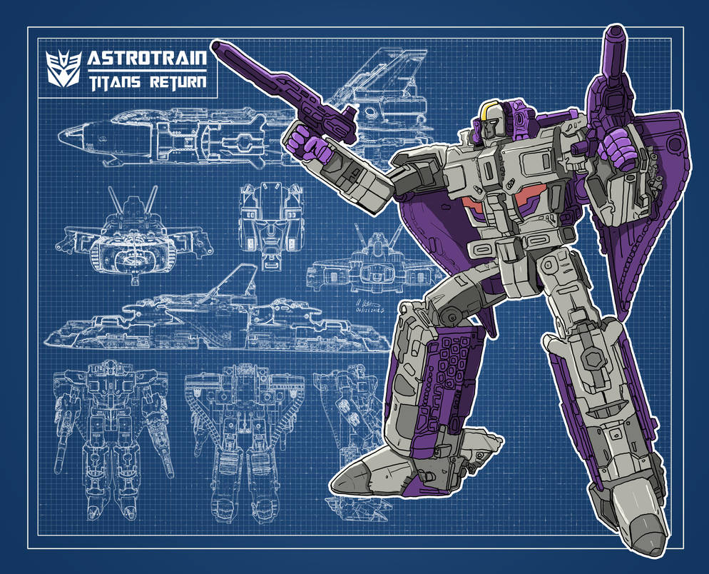 Astrotrain Custom Blueprint Transformers Astrotrain (Titans Return) by archaznable30 on ...