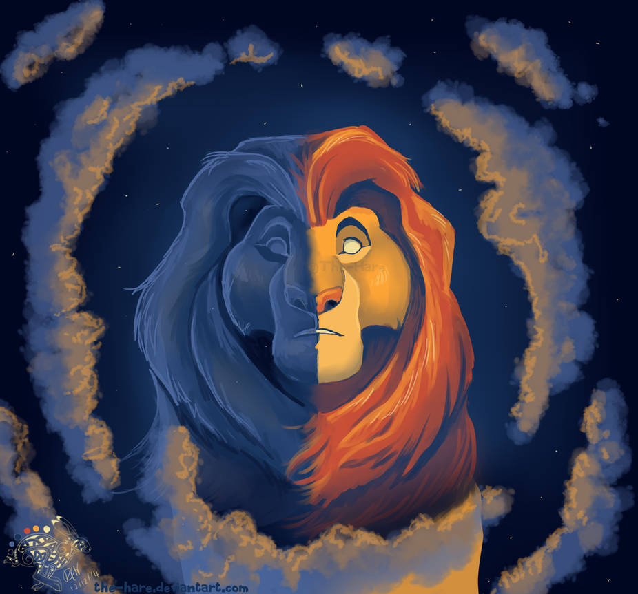 Simba Ghost Scene The Lion King Simba And Mufasa Ghost