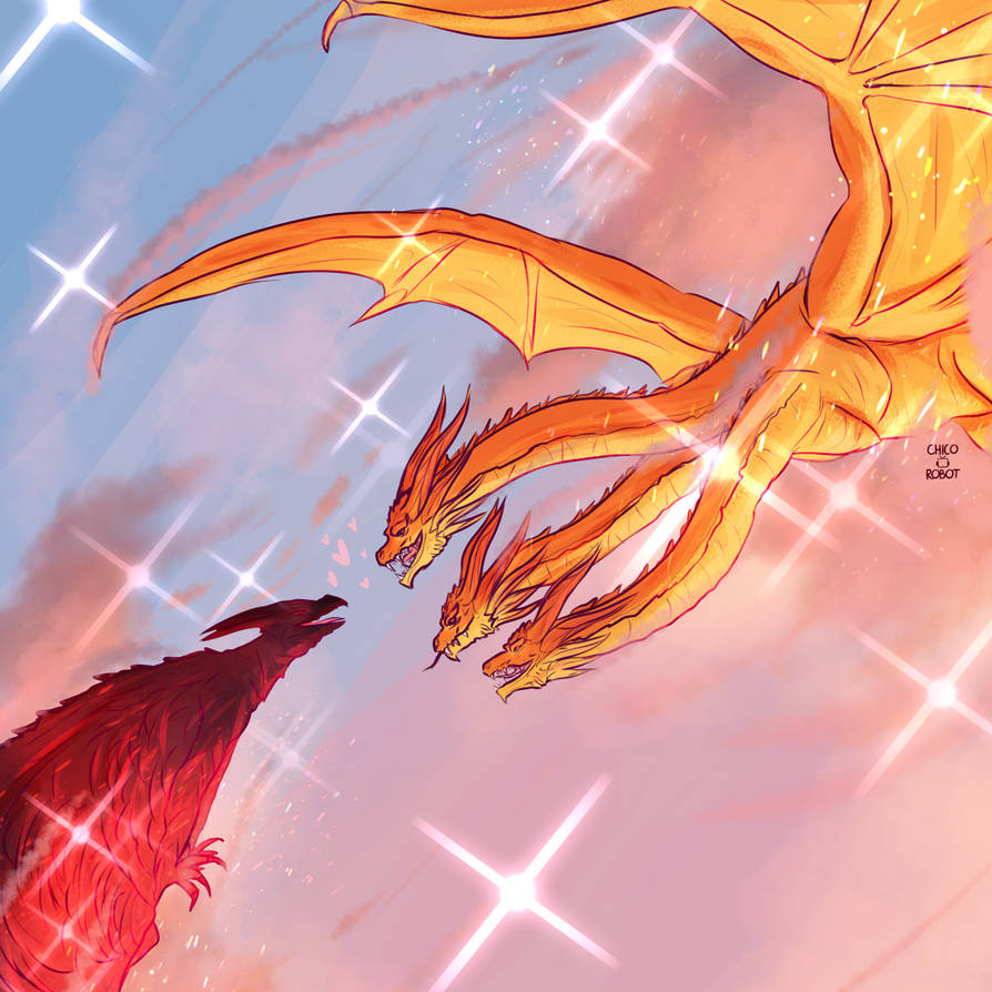 KING GHIDORAH X RODAN by chicorobot on DeviantArt