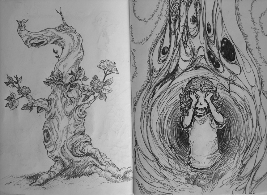 Sketchbook project pages 3-4