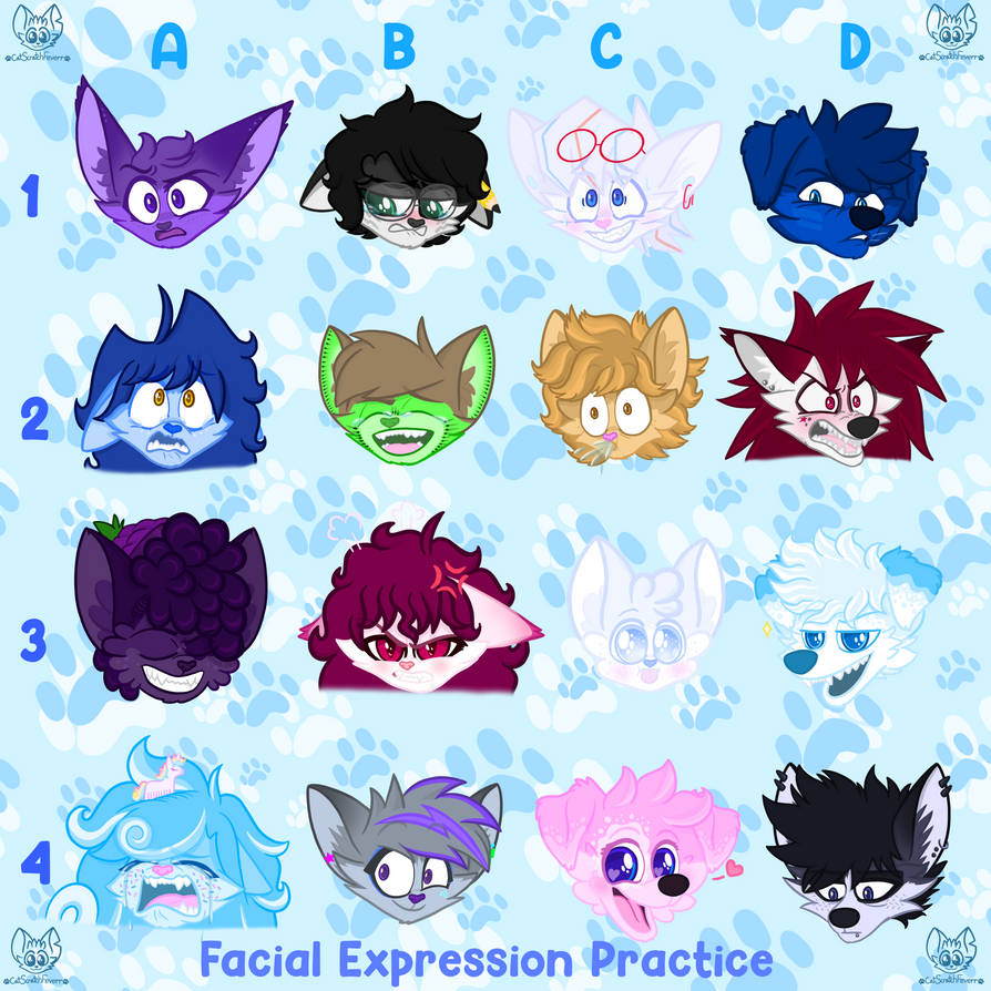 Oc Expression Exercise Facial expressions practice (with OCS) by CatScratchFeverr on DeviantArt