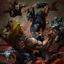 Wolverine battle royale in color