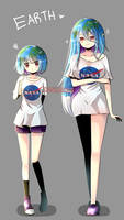 Earth-chan and Earth-oneesan
