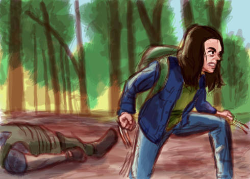 Logan screencap speedpaint