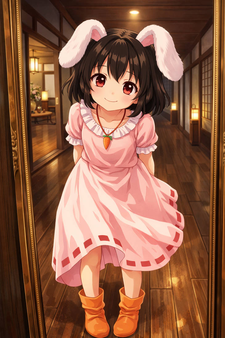 Tewi Inaba Background Tewi Inaba in the mirror by snugmew on DeviantArt