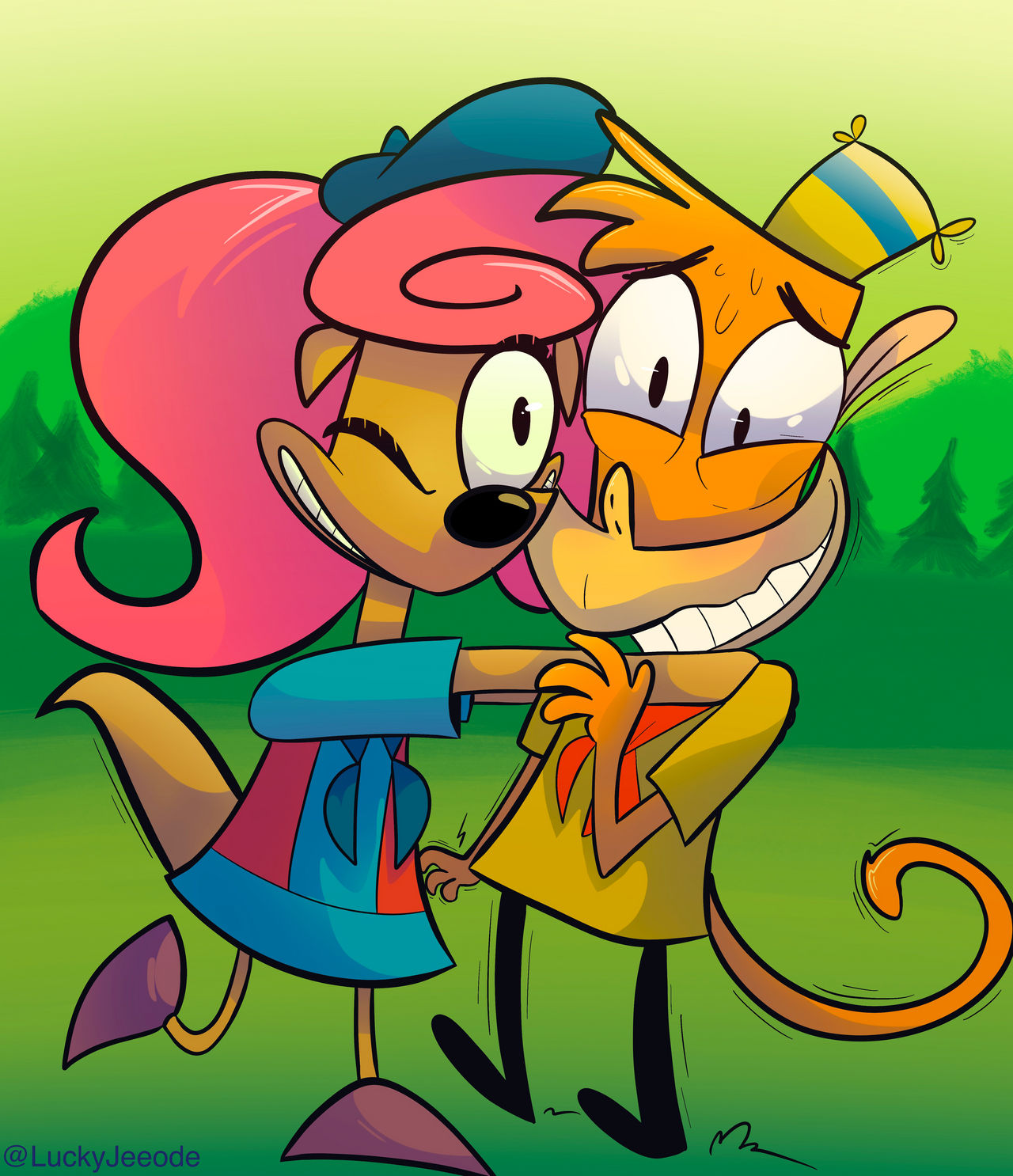 Lazlo X Patsy Deviantart Request - Lazlo and Patsy Smiles by LuckyJeeode on DeviantArt