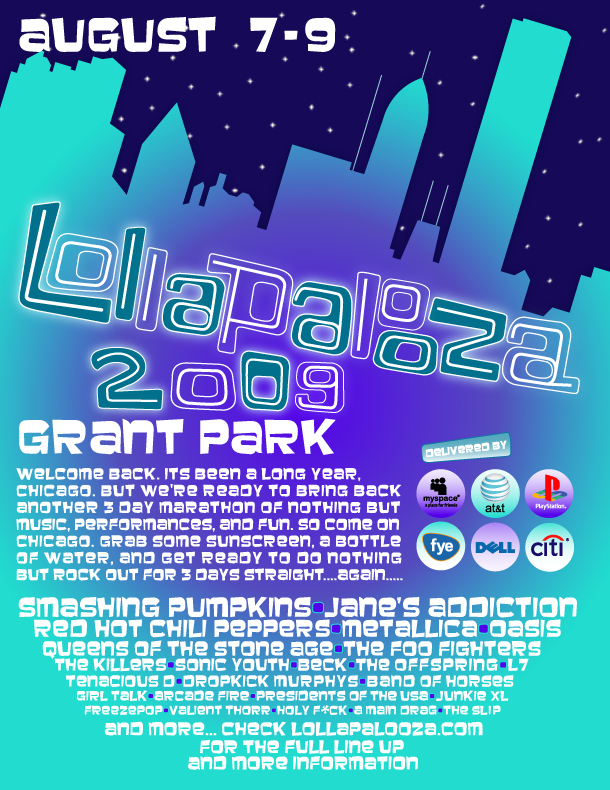 Lollapalooza 2009 Poster