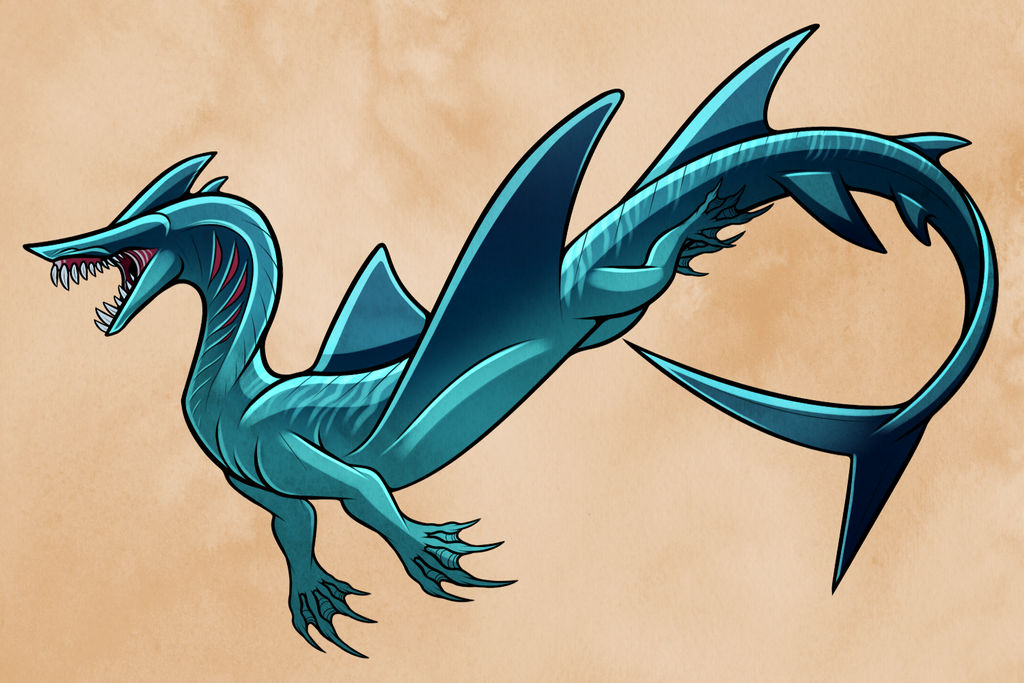 Shark Dragon by kaijubrainsDA on DeviantArt