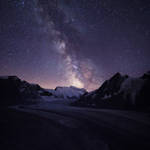 Grand Combin and Milky Way by Arafinwearcamenel
