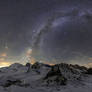 Milky Way Bow above Swiss Alps