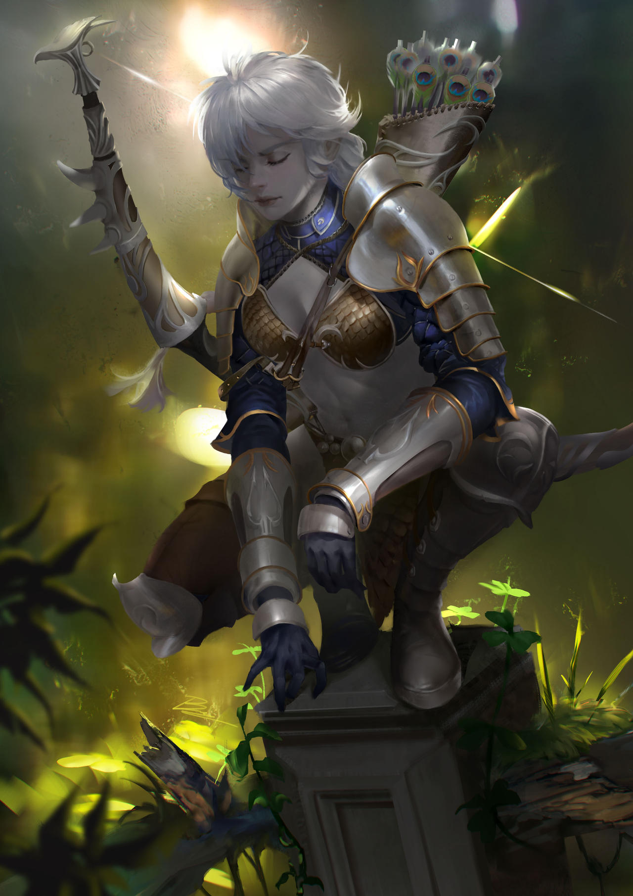 Female Knight & Dark Elf