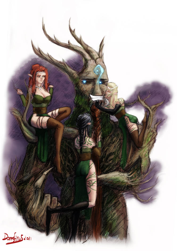 Wood Elves Warhammer Art Wardancers