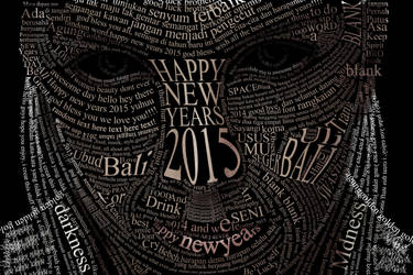 typography - Under Word (happy new years 2015)