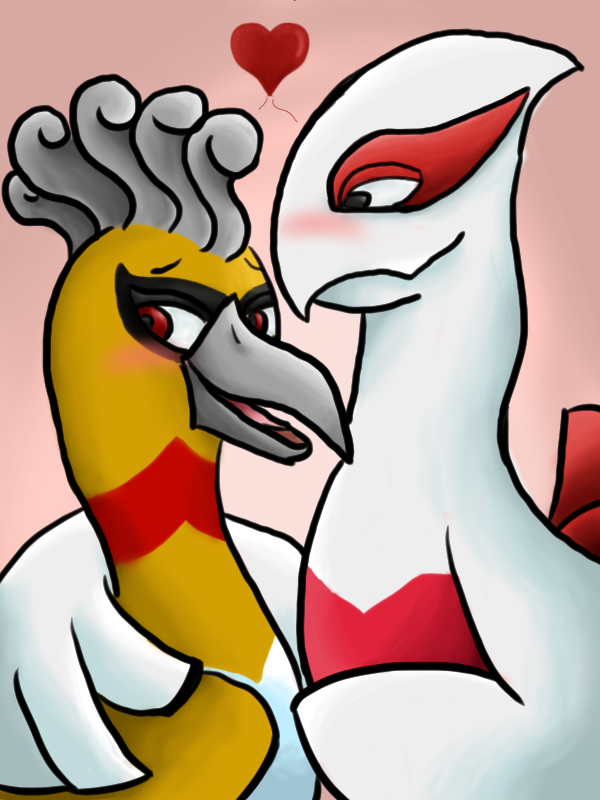 Lugia and Ho-oh by RafaYazoo on DeviantArt