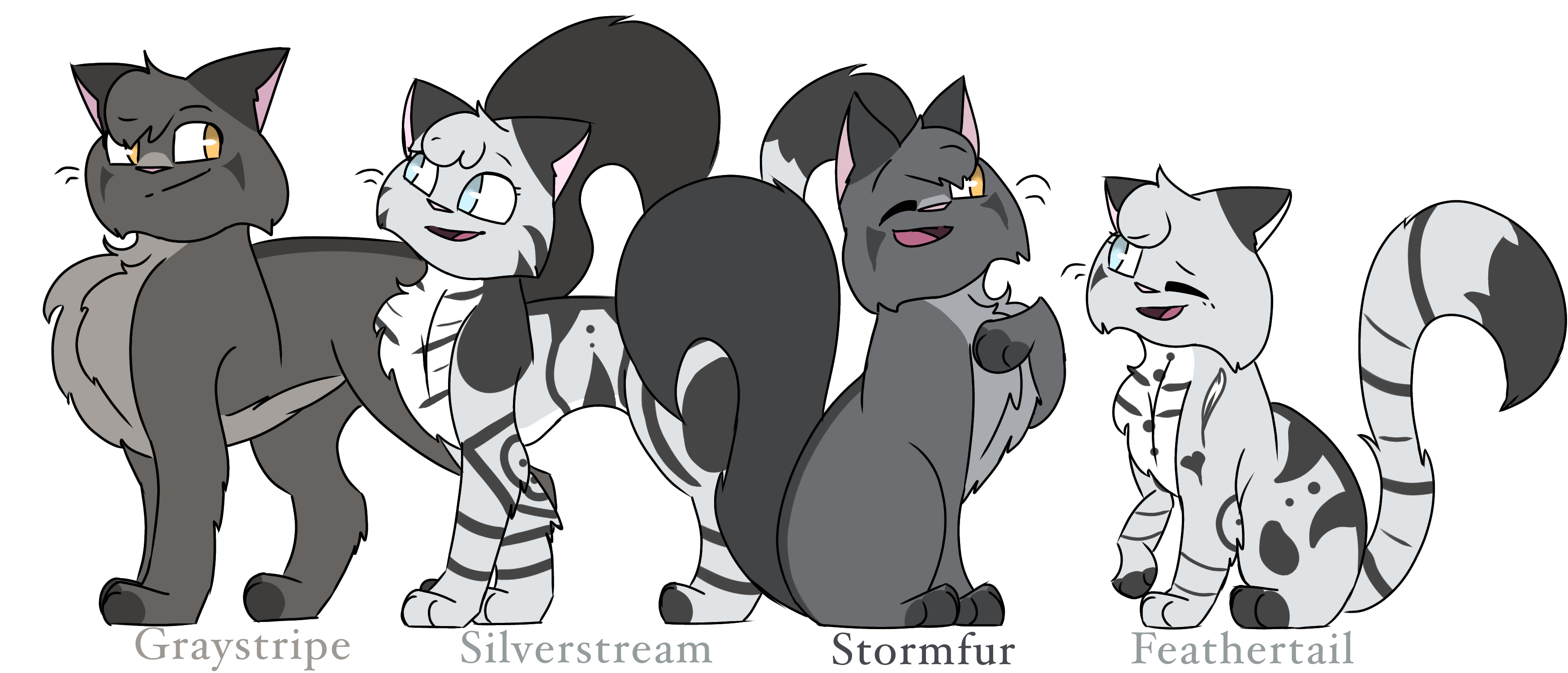 Graystripe And Silverstream And Kits