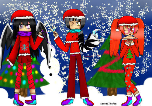 Christmas pic from Me, Mayu and Hyper