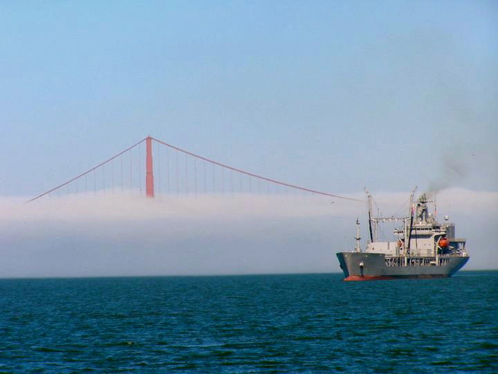 Smog on San Francisco Bay