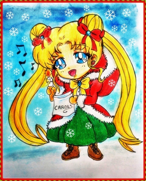 Usagi sing Christmas carols